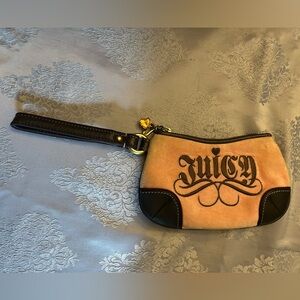 Y2K Juicy Couture Pink Velour Wristlet Wallet Charge it